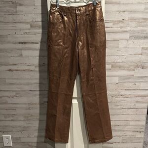 Saguaro Brown Metallic Leather Pants